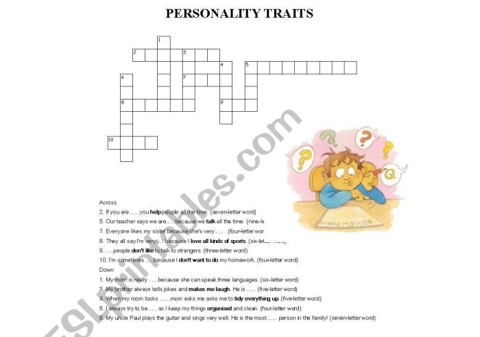 Person of good character crossword