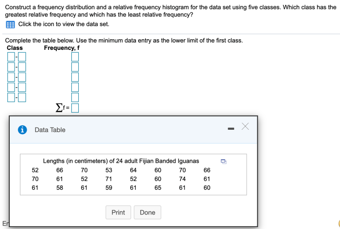 The class with the greatest relative frequency is